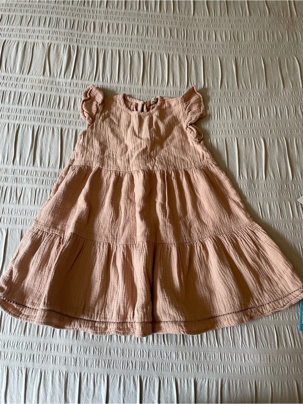 Quincy Mae Girls' Tiered Ruffle-Sleeve Dress